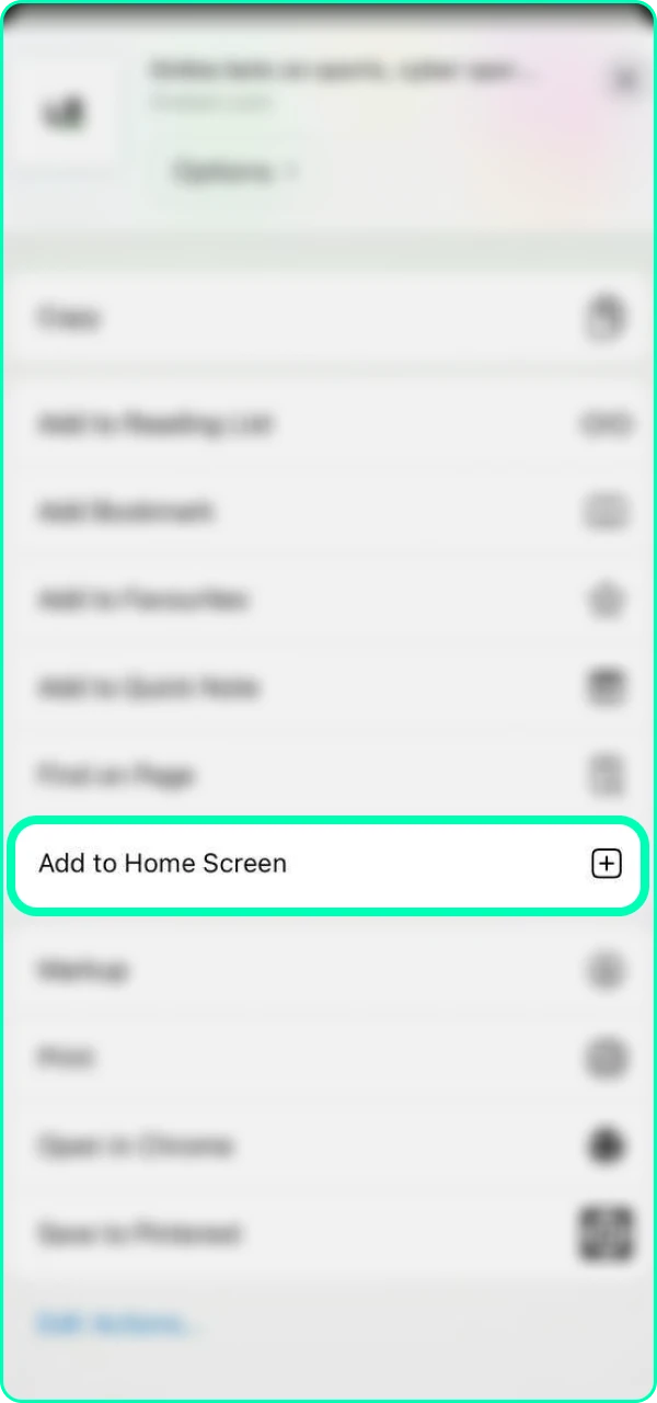 Proceed to add the Bet365 app to your iOS device.