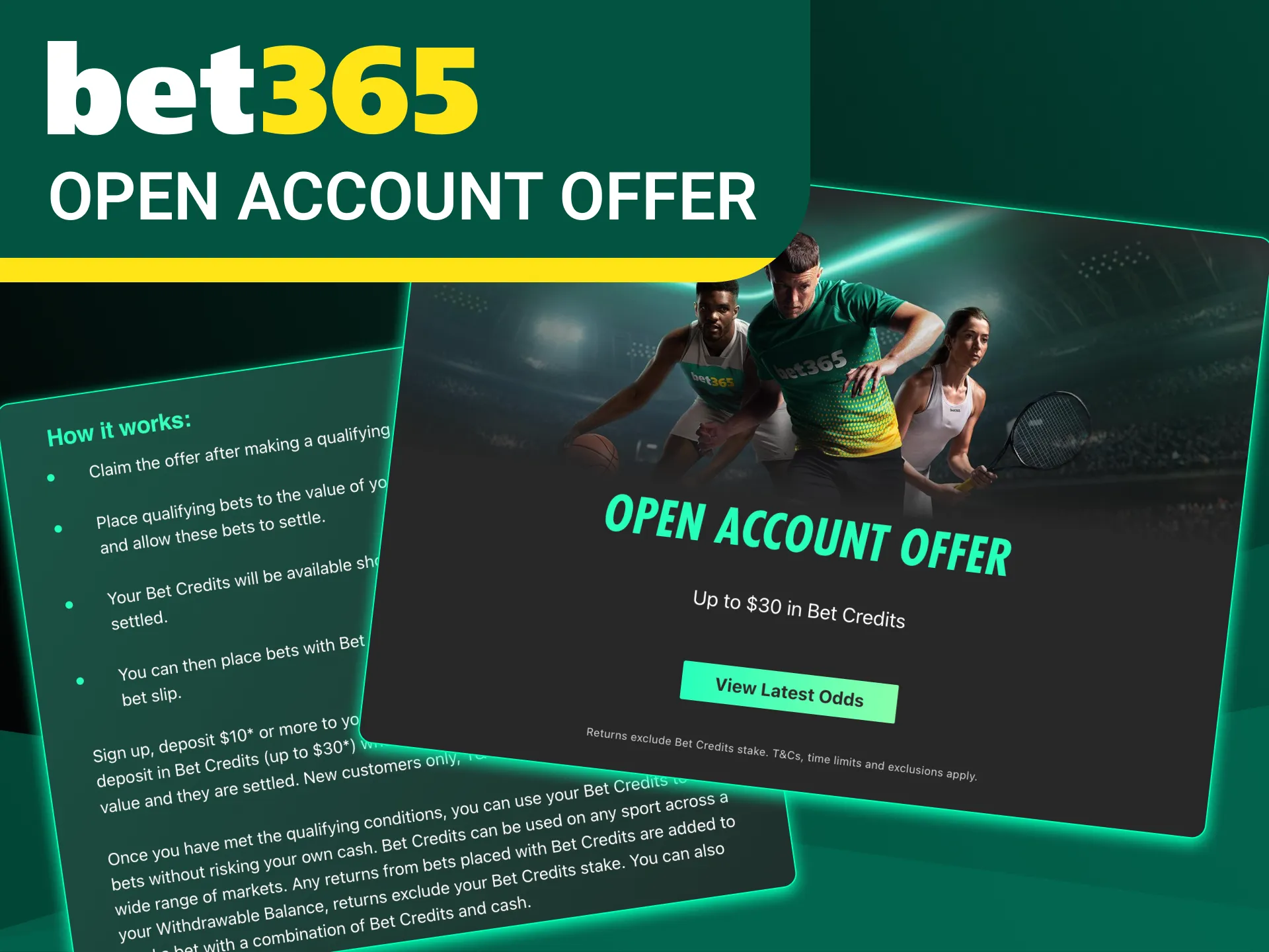 Be sure to claim your welcome bonus from Bet365.