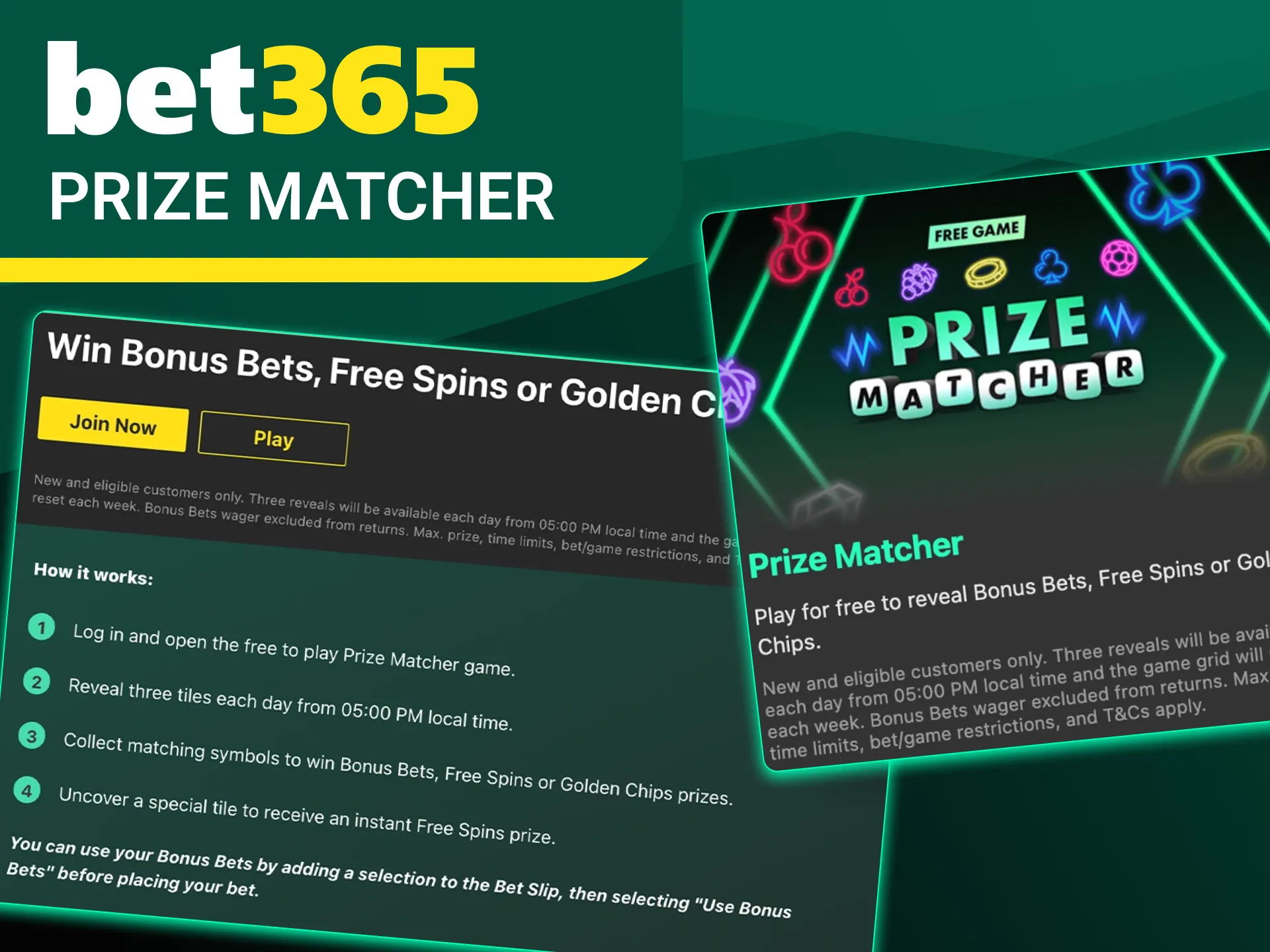 Big wins await at Bet365 with the Prize Matcher bonus.